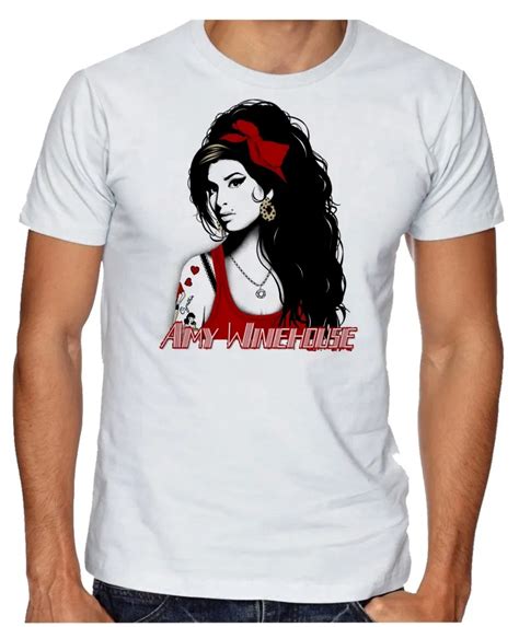 Emporio Dutra Camiseta Adulto Ou Infantil Amy Winehouse Desenho Rock