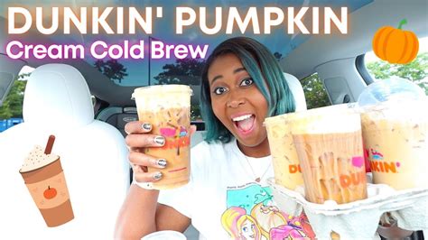 Trying Dunkin New Pumpkin Cream Cold Brew Youtube