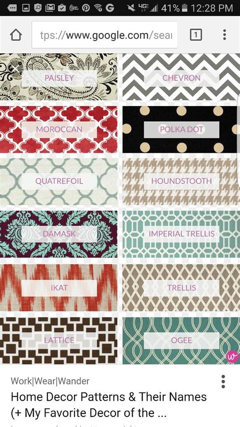 Learn Your Prints And Patterns Names And Descriptions For Home Decor