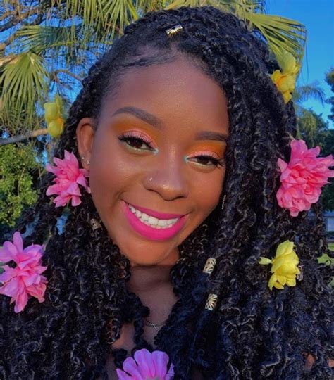 Flowers In Curly Hair