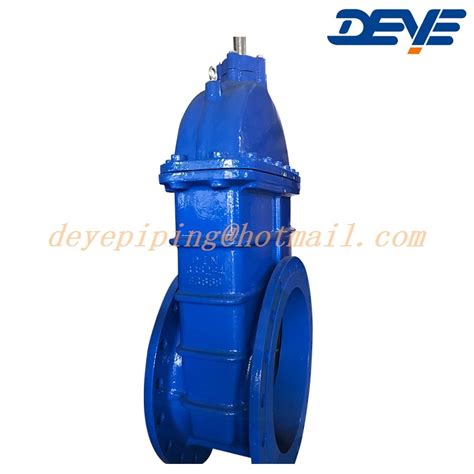 Cast Ductile Iron Rubber Epdm Elastic Resilient Seat Seal Rising Stem Or Non Rising Stem Flanged