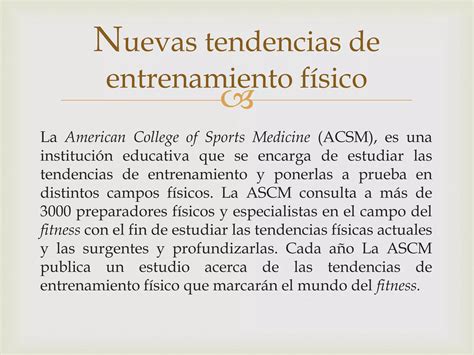 Nuevas tendencias de entrenamiento físico | PPT