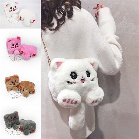 Jual Tas Selempang Boneka Kucing Fykacu Tas Tali Rantai Tas Bulu Korean