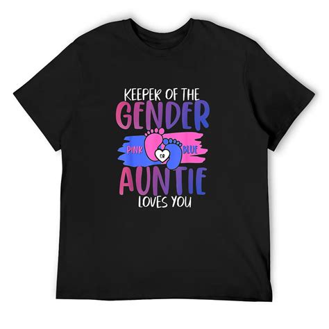 Keeper Of The Gender Auntie Loves You Aunt Baby Shower Aunty T Shirt