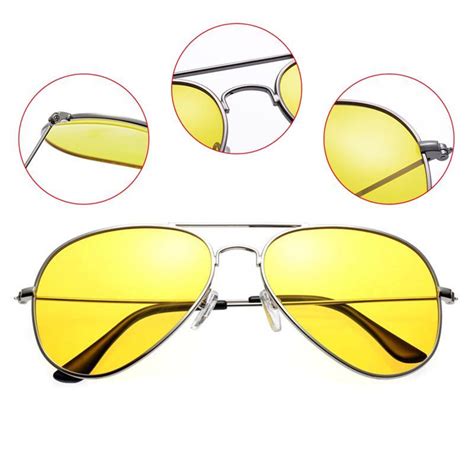 Cheap Men Women Car Drivers Night Vision Goggles Sunglasses Anti Glare Yellow Sun Glasses