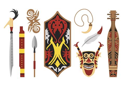 Dayak Tribe Mascot Logo Design Cartoon Vector Cartoondealer | The Best ...