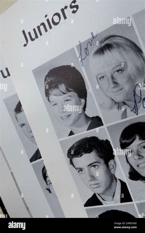 Vintage 1965 high school yearbook, USA Stock Photo - Alamy