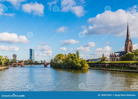 Main River in Frankfurt am Main Stock Image - Image of landscape, cityscape: 109875501