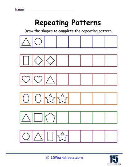 Repeating Patterns Worksheets 15 Worksheets Worksheets Library