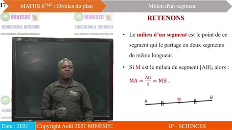 IP SC MATHEMATIQUES 6ème Leçon 27 Milieu d un segment YouTube