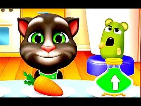 Новая мульт игра Кот Том 2 , #2, Кормим желейного питомца. Говорящий ...