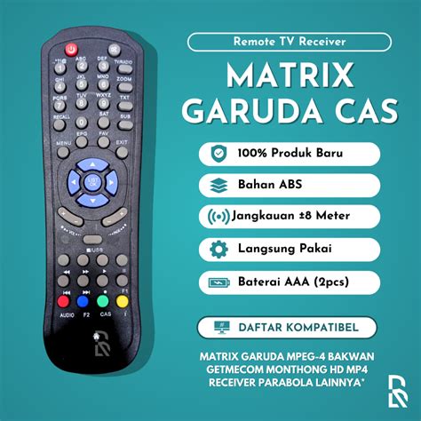 Jual Remote Receiver Parabola Matrix Garuda Burger Nex S2 Tombol Cas