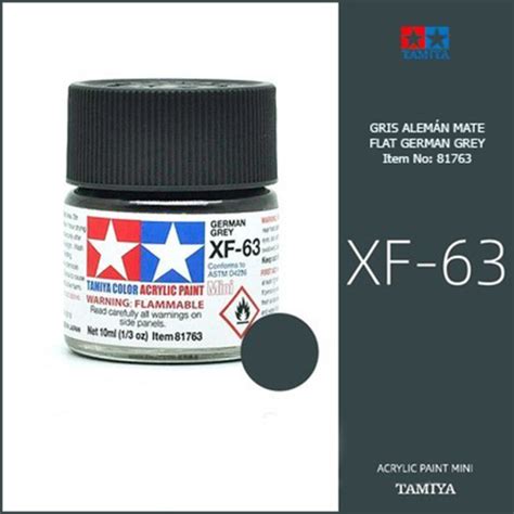 Tamiya Acrylic Mini XF 63 Flat German Grey Gris Alemán Mate 10ml