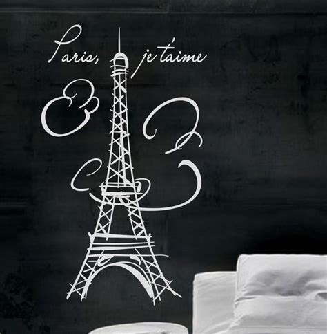 X Large X Eiffel Tower Paris Vinyl Wall By Sunshinegraphix