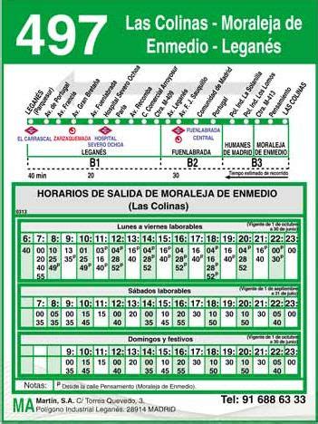 Recorrido Y Horarios Linea Autobuses De Humanes De Madrid