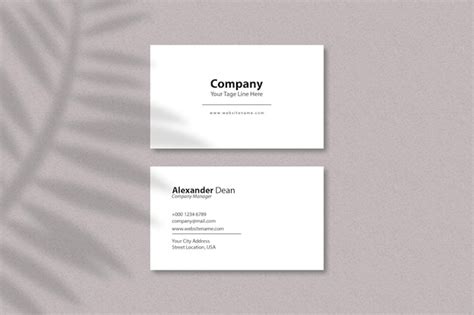 Premium PSD | Minimalist company business card template psd in front ...