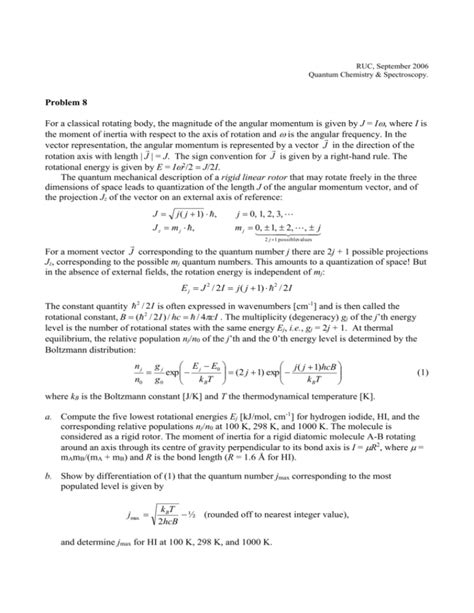 Ruc September 2006 Quantum Chemistry And Spectroscopy