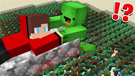 How Jj Mikey Escaping From A Zombie Apocalypse In Minecraft Maizen