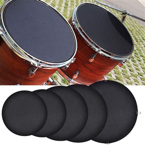 10pcs Drum Mute Pad Drum Silencer Pads Set Rubber Foam Silencer Drum