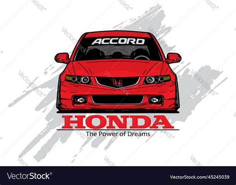 Honda accord cl7-cl9 Royalty Free Vector Image