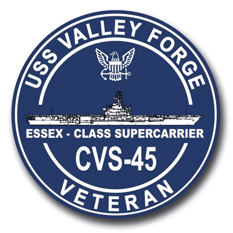 Uss Valley Forge Cvs 45 Veteran Decal Us Navy Aircraft Carrier