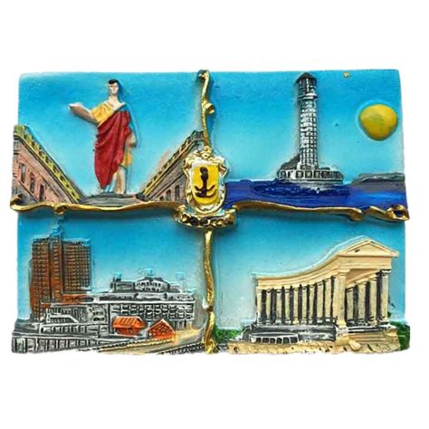 Buy Weekino 4 Attractions Greece Fridge Magnet Resin 3D City Trip