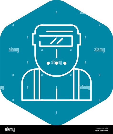 Welder Worker Icon Outline Style Stock Vector Image Art Alamy