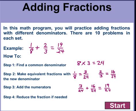 Adding Fractions Ms Oneals Classroom