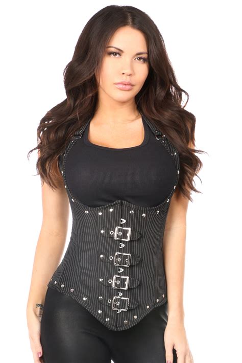 Daisy Corsets Td 031 Steel Boned Pinstripe Underbust Corset