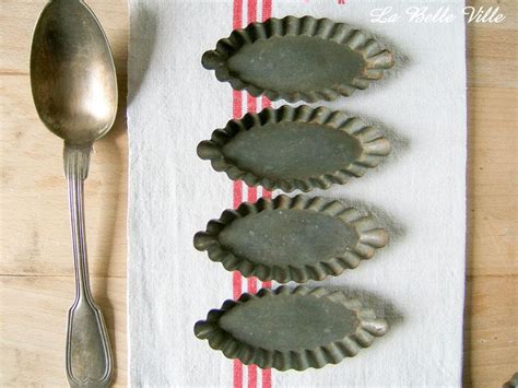 3 Vintage French Tart Tins Antique Small Baking Molds Baking Pans From