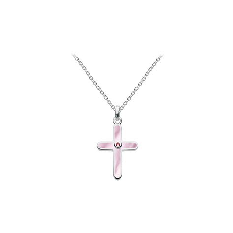 Pink Cross Necklace - BeadifulBABY