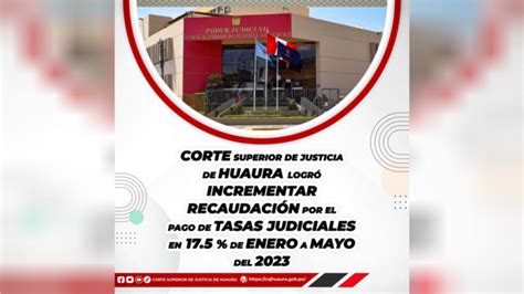 Corte Superior de Justicia de Huaura logró incrementar recaudación por