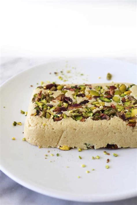 Pistachio Tahini Halva Recipe Middle Eastern Desserts Desserts