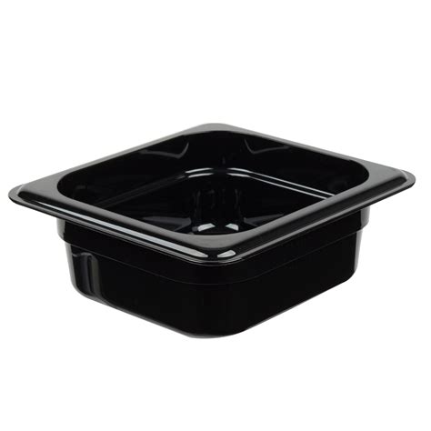 Cambro 62CW110 Camwear 1 6 Size Black Polycarbonate Food Pan 2 1 2 Deep