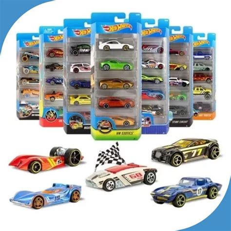 Kit 5 Carrinhos Sortidos Hot Wheels Mattel Shopee Brasil