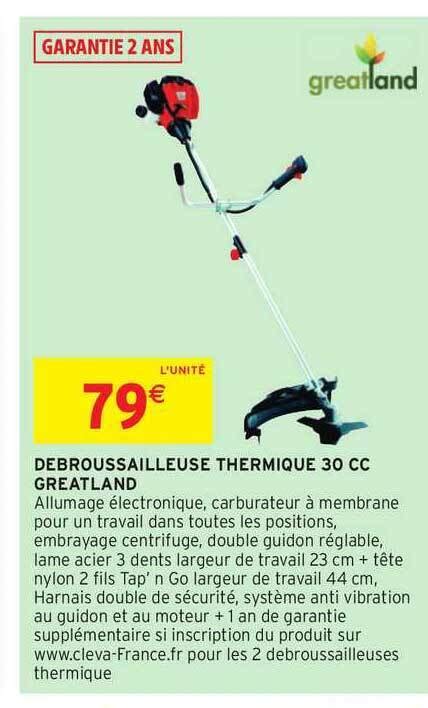 Promo Débroussailleuse Thermique 30 Cc Greatland chez Intermarché