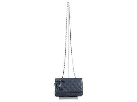 Chanel Cambon Line Wallet On Chain Bag Black Leather Ref 643046 Joli