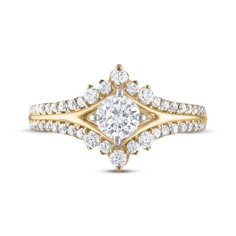 Diamond Engagement Ring 1 Ct Tw Round Cut 14k Yellow Gold Kay