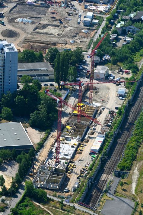 Leipzig Aus Der Vogelperspektive Neubau Einer Mehrfamilienhaus