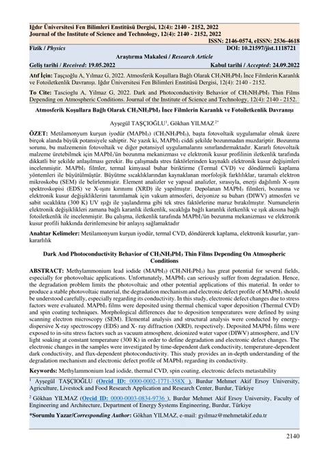 Pdf Dark And Photoconductivity Behavior Of Ch Nh Pbi Thin Films