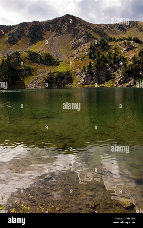 Reflective Water Of Bowen Lake In Never Summer Wilderness Colorado