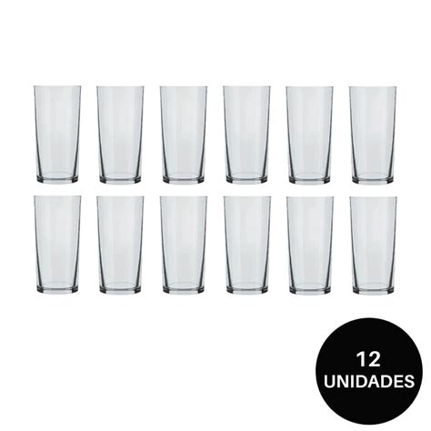 Jogo Copo Cylinder Long Drink Nadir 300ml Kit 12 Unidades Submarino