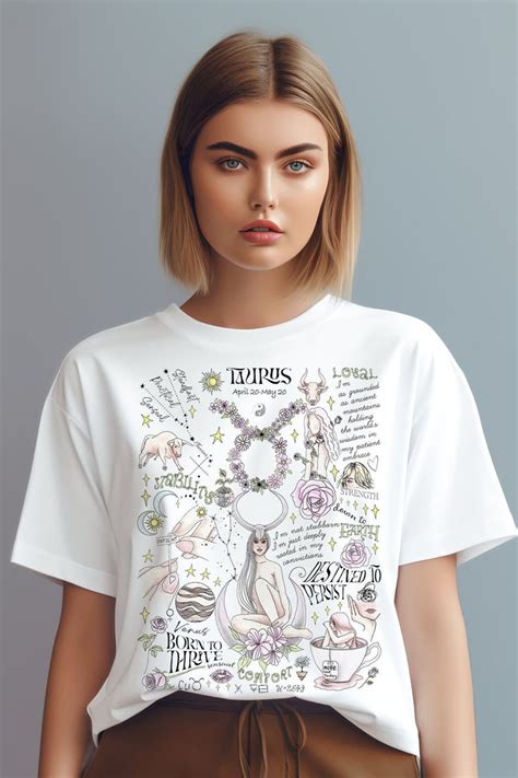 Taurus Shirt Women Zodiac Tshirt Whimsical Overload Crewneck