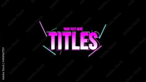 colorful style titles stock template adobe stock