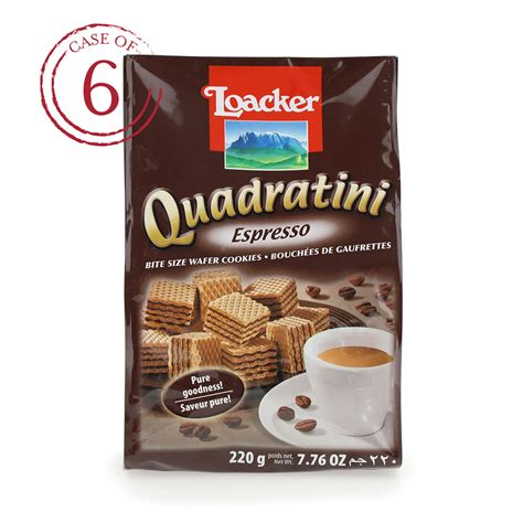 Espresso Quadratini Wafers 7 7 Oz Case Of 6 46 2 Oz Loacker Eataly