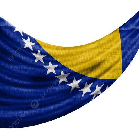 Bosnia And Herzegovina Flag Waving With Texture Bosnia Herzegovina