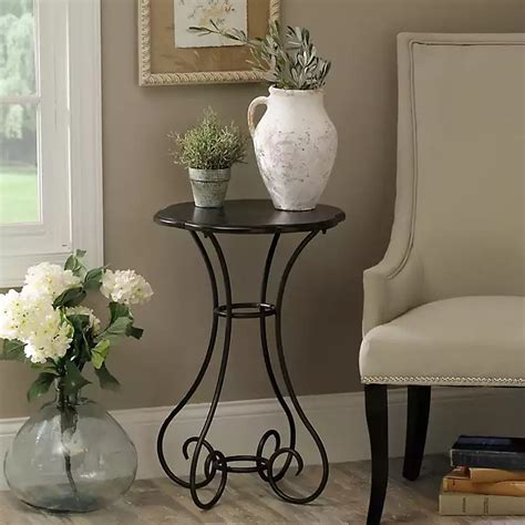 Emerson Black Round Accent Table Kirklands Home