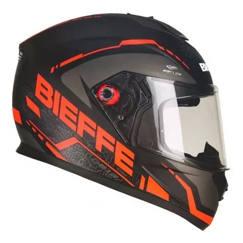 Capacete Bieffe B12 Naked Preto Fosco Vermelho Tam 58 Frete grátis