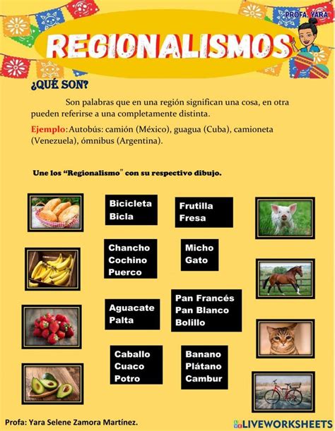 Ejercicio De Regionalismos Educacion Textos Ejercicios