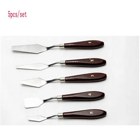 5Pcs Stainless Steel Artist Painting Palette Knife Spatula Oil Painting ...